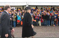 Koningin Beatrix tijdens het vorige bezoek aan Wieringen