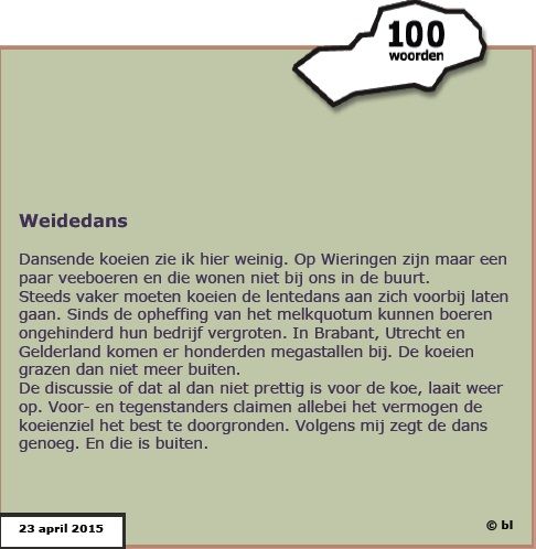 100 woorden door Bart Lankester