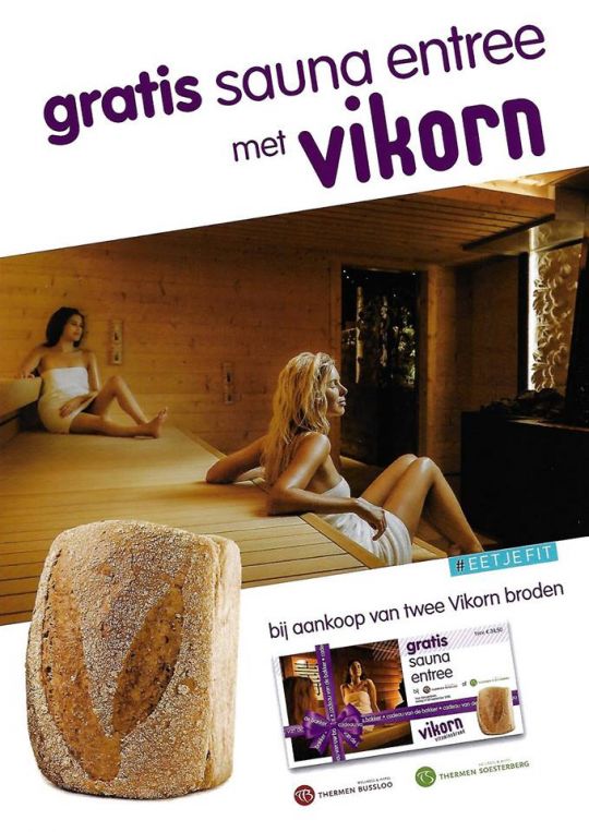 Gratis naar de sauna met Vikorn brood van Bakker Edwin Bellis