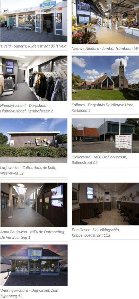Digitale informatieschermen bij u in de buurt