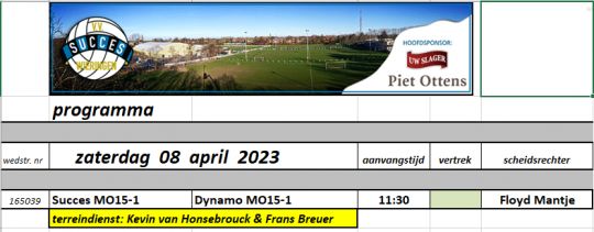 Programma v.v. Succes
