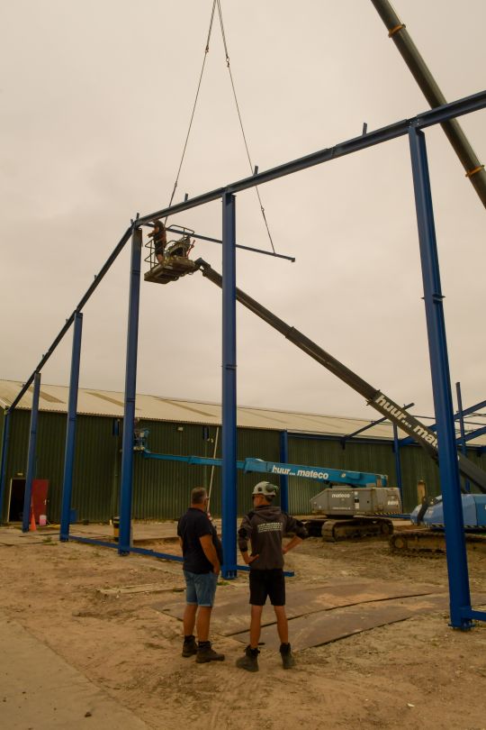 Niste Montage monteerde staalwerkconstructie voor nieuwe bedrijfshal Heijblok